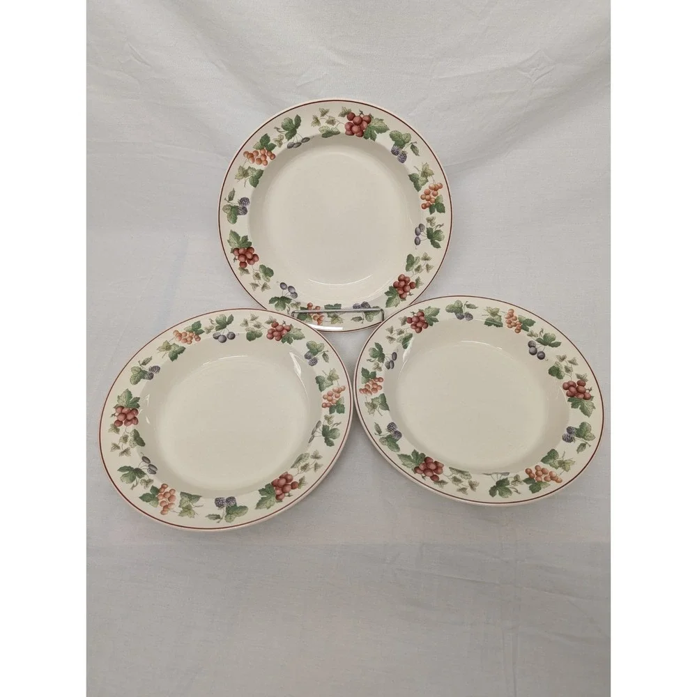 Wedgewood Queensware Provence Rimmed Soup bowls Set Of 3